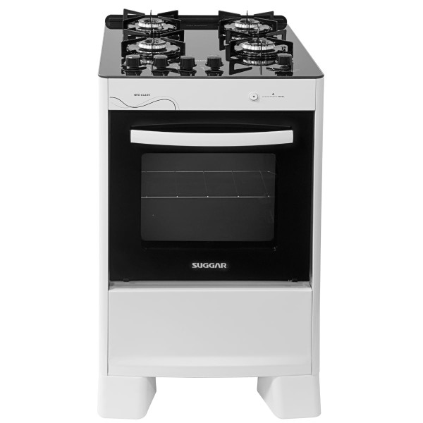 Encontraproduto.com.br - Fogão Neo Glass Fgvng410br Com 4 Bocas Piso Suggar Branco Bivolt