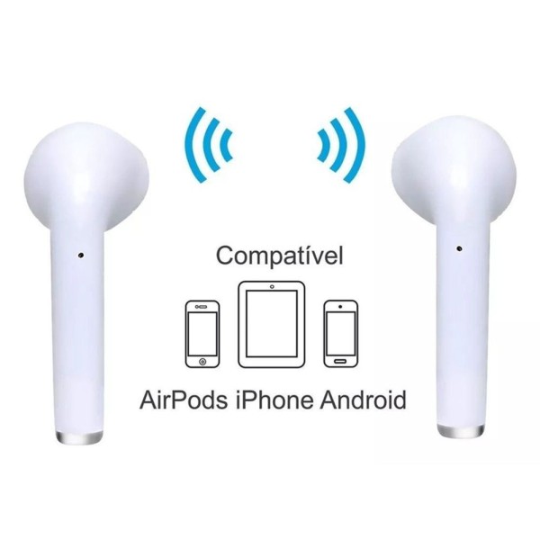 Encontraproduto.com.br - Fone De Ouvido Bluetooth I11 5.0 Branco