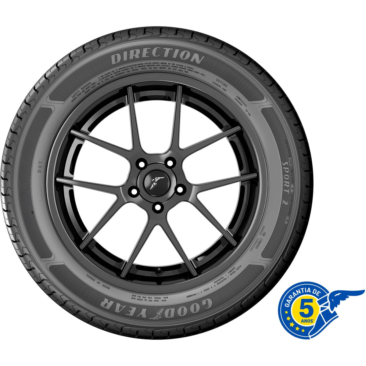 Encontraproduto.com.br - Pneu Goodyear Direction Sport 2 Aro 16 205/55r16 91v Índice De Velocidade V