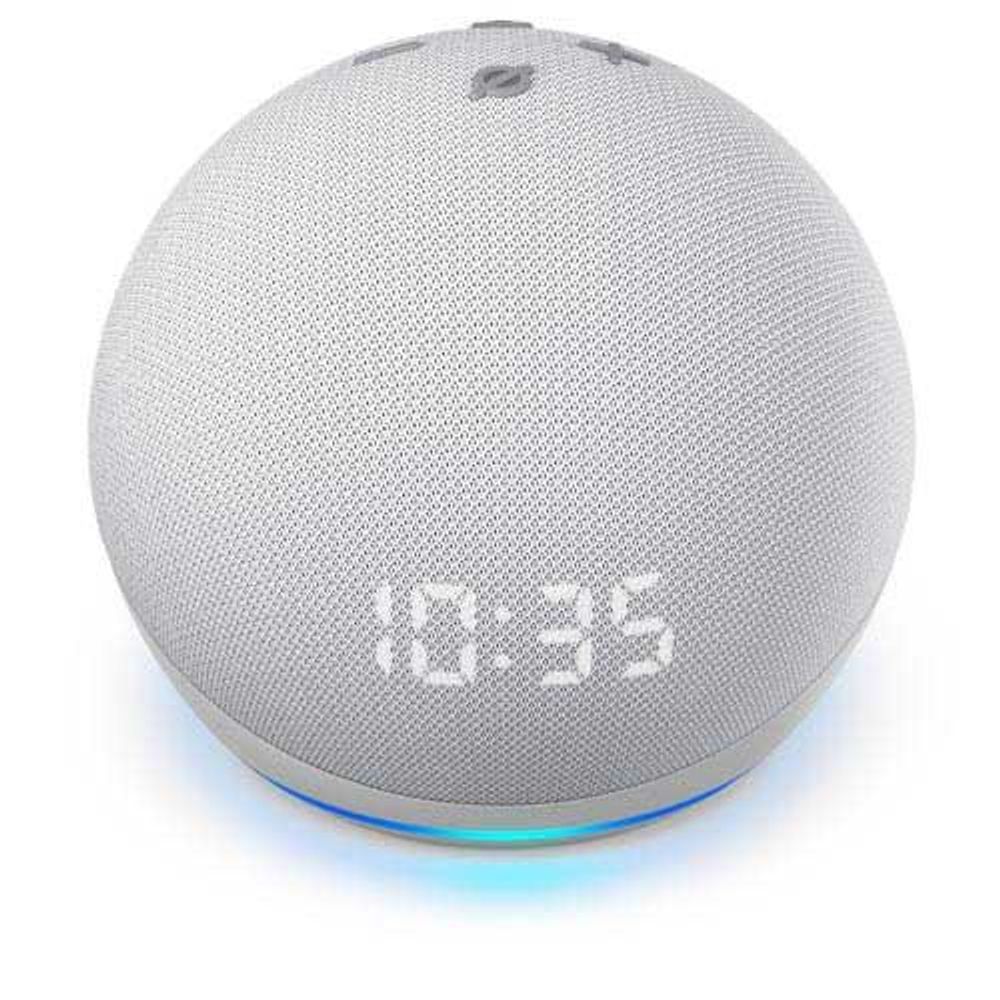 Encontraproduto.com.br - Echo Dot (4ª Geração) Smart Speaker Amazon Com Relógio e Alexa Branco
