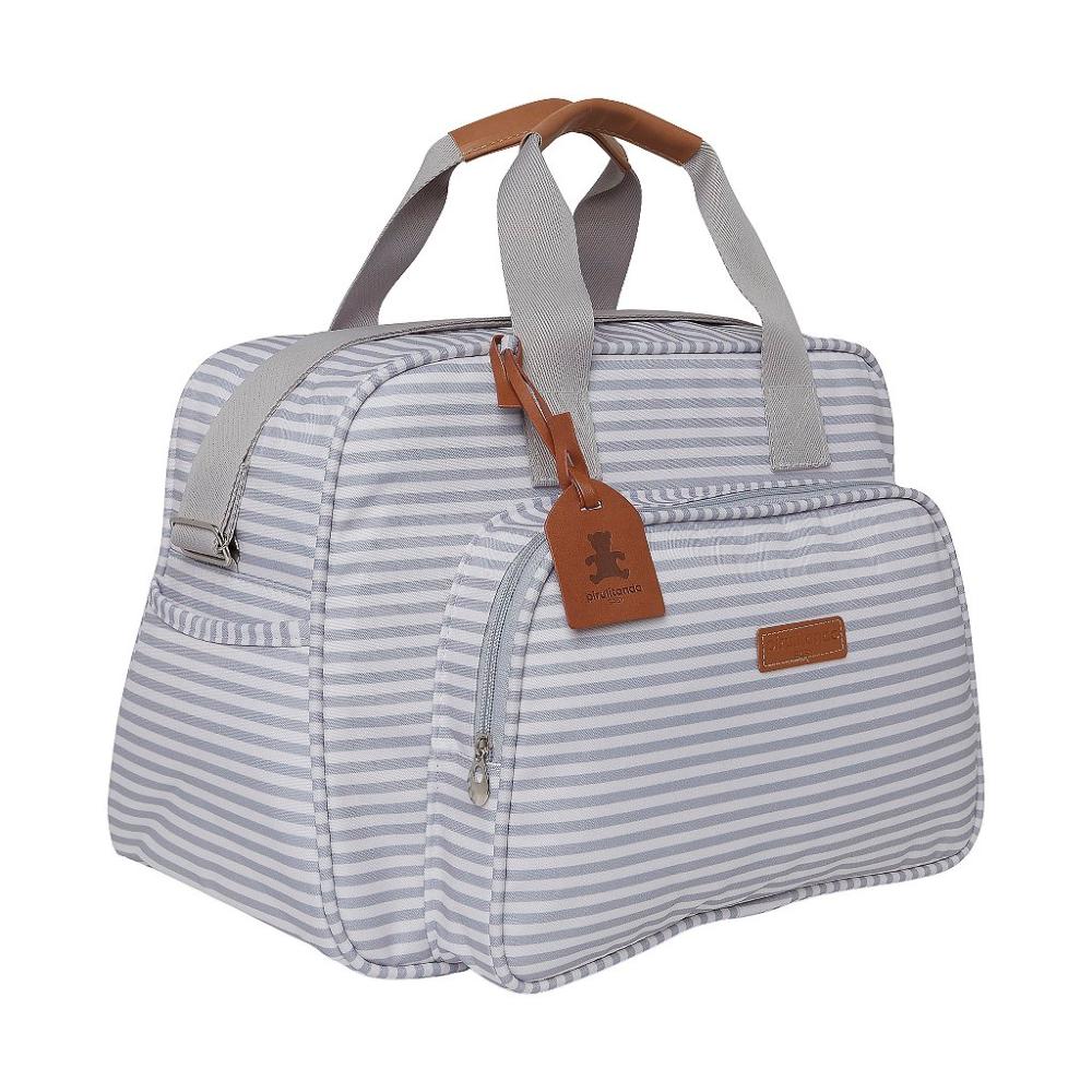 Bolsa de Maternidade Pirulitando Baby Grande Crescer Cinza
