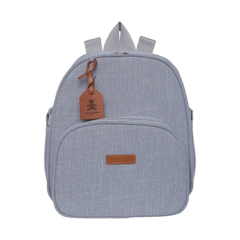 Encontraproduto.com.br - Mochila de Maternidade Pirulitando Baby Cuidado Cinza
