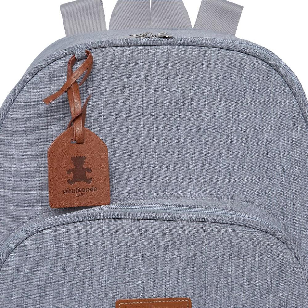 Encontraproduto.com.br - Mochila de Maternidade Pirulitando Baby Cuidado Cinza