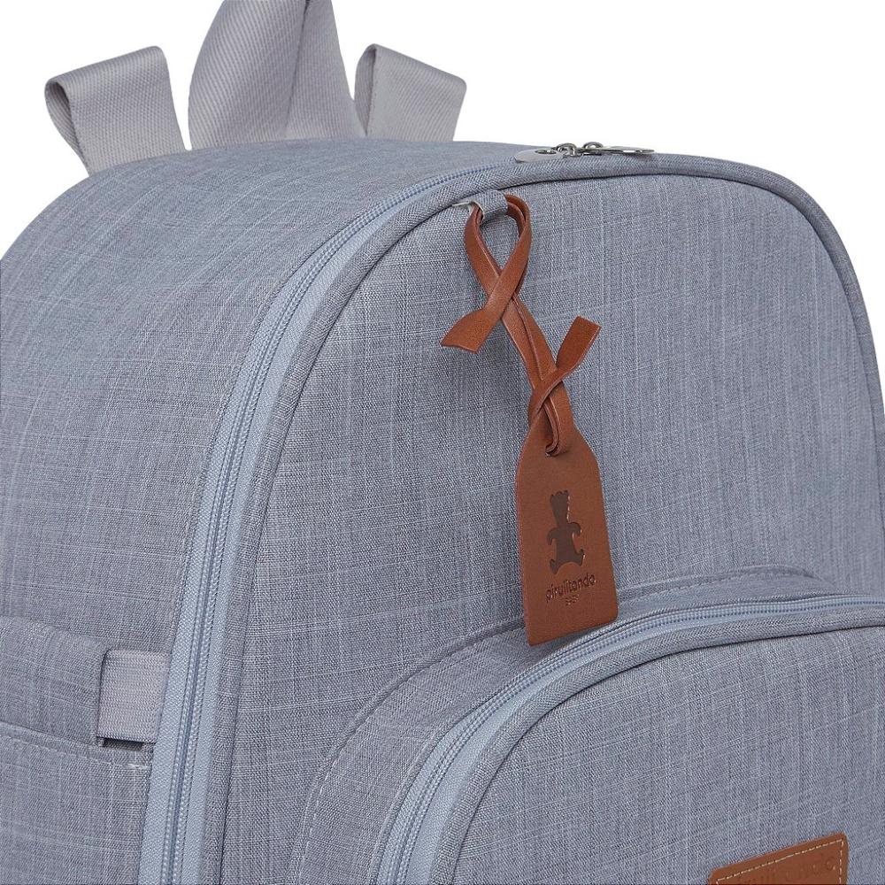 Encontraproduto.com.br - Mochila de Maternidade Pirulitando Baby Cuidado Cinza