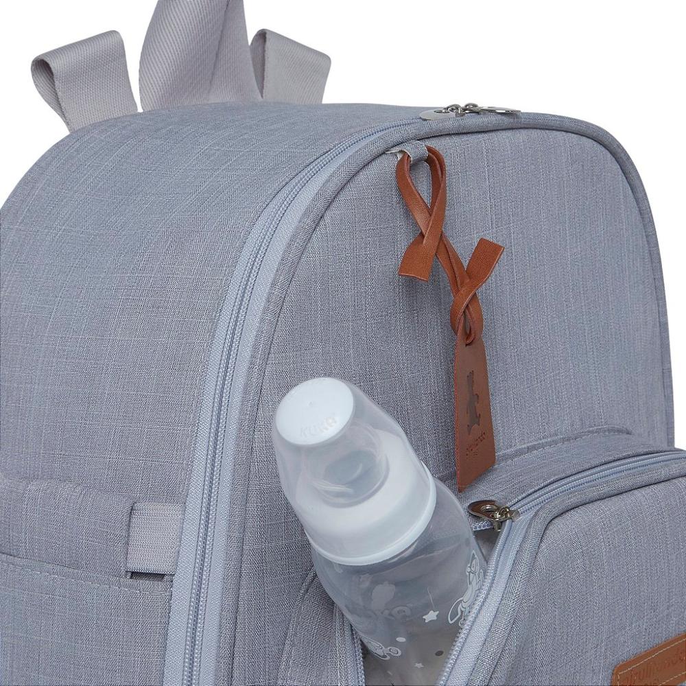 Encontraproduto.com.br - Mochila de Maternidade Pirulitando Baby Cuidado Cinza