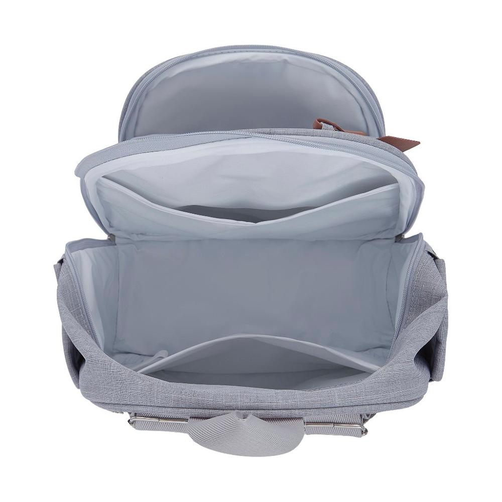 Encontraproduto.com.br - Mochila de Maternidade Pirulitando Baby Cuidado Cinza