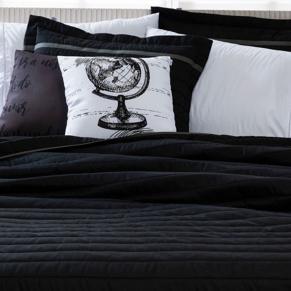 Encontraproduto.com.br - Cobre Leito Queen Inove Dupla Face 200 Fios 5 Peças World