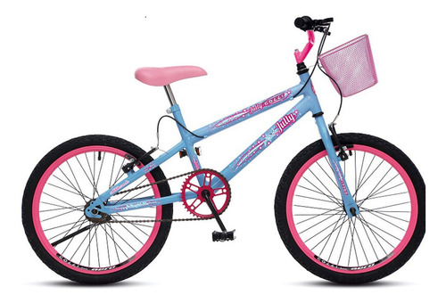 Encontraproduto.com.br - Bicicleta Jully Aro 20 Rosa Neon -  COLLI
