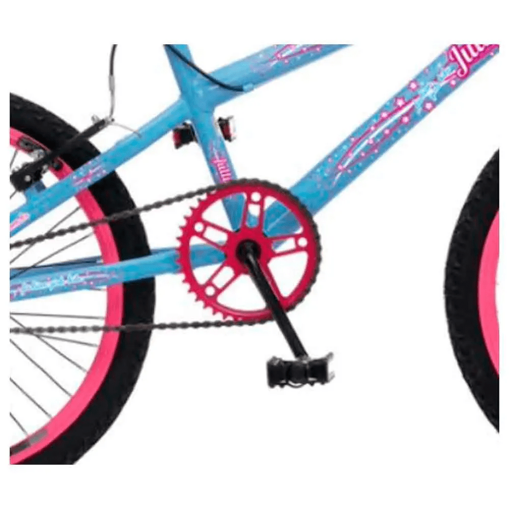Encontraproduto.com.br - Bicicleta Colli Jully Aro 20 com Freio V-Brake e Cestinha - Azul Champanhe