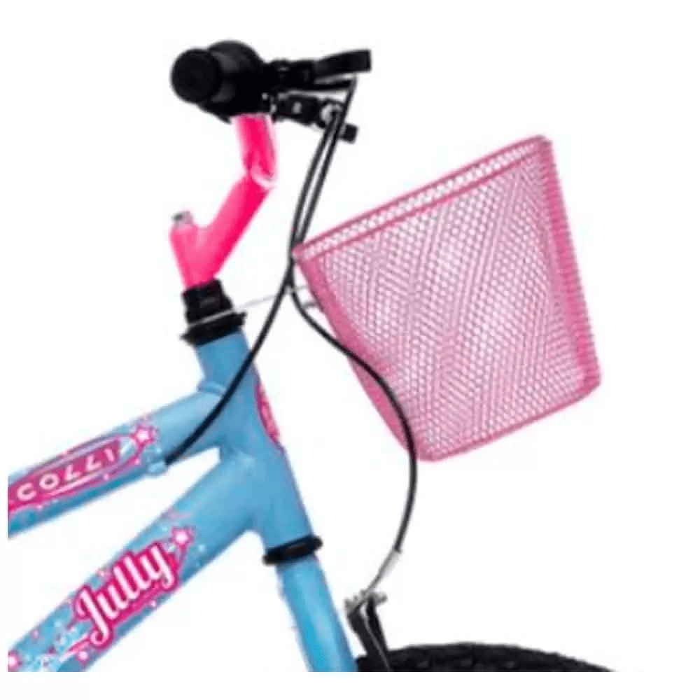 Encontraproduto.com.br - Bicicleta Colli Jully Aro 20 com Freio V-Brake e Cestinha - Azul Champanhe