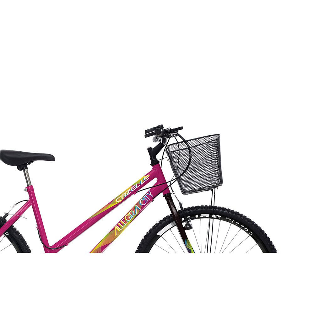 Encontraproduto.com.br - Bicicleta Colli Bike Cazelle Allegra City Aro 26 18 Marchas Freio V-Brake Suspensão Dianteira Rosa