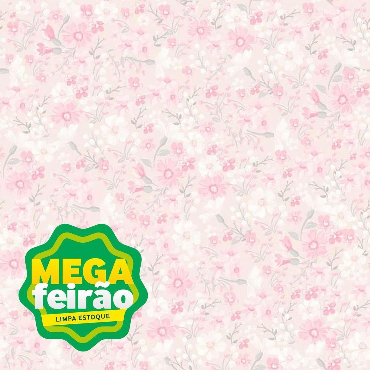 Papel De Parede Bobinex 7484 Florzinha Rosa