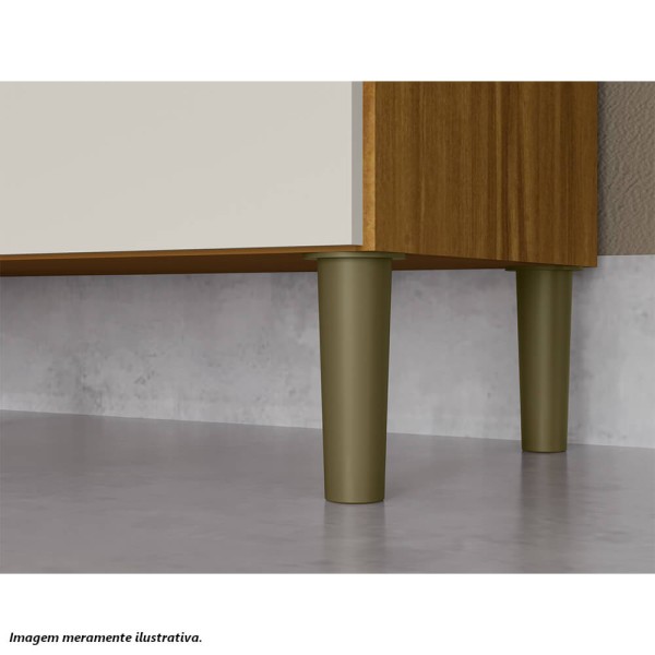 Encontraproduto.com.br - Cozinha Compacta Ronipa Pinot 6 Portas - Amêndoa/Chumbo