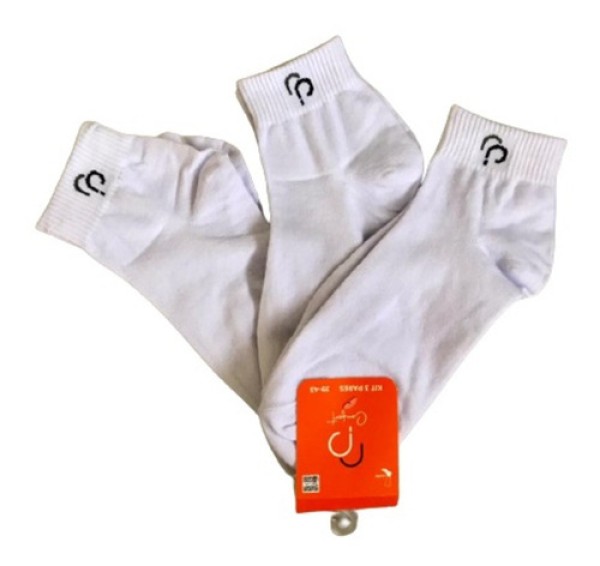 Encontraproduto.com.br - Meia Kit 3 Pares Unissex Cano Curto Basic Confort 004rpmc