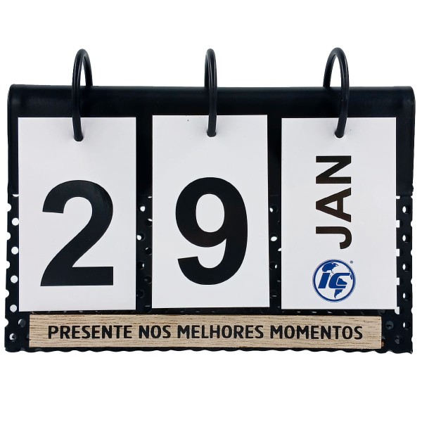 Encontraproduto.com.br - Calendário de Mesa Decorativo 16x11cm em Metal Gifthome