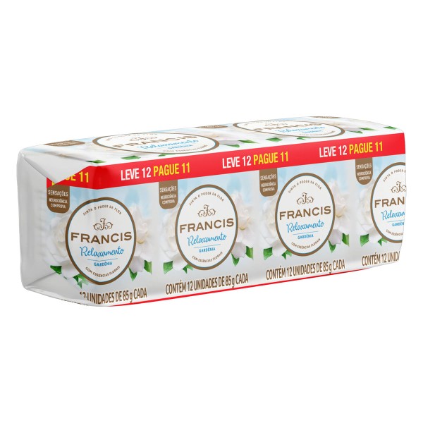 Encontraproduto.com.br - Sabonete Francis Suave azul Pack com 12x85g