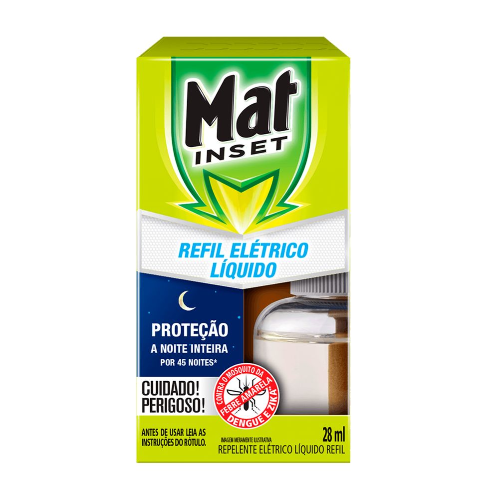 Encontraproduto.com.br - Repelente Elétrico Líquido 45 Noites Mat Inset Refil 28ml