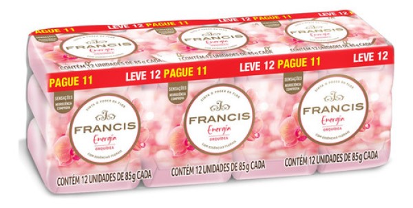 Sabonete Barra Francis Suave Rosa 85g Leve 12 Pague 11