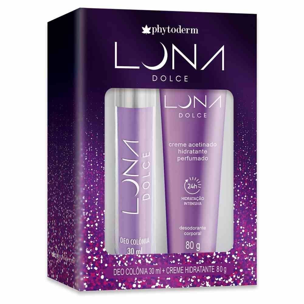 Encontraproduto.com.br - Kit Phytoderm Luna Dolce – Deo Colônia 30ml + Creme Acetinado 80g