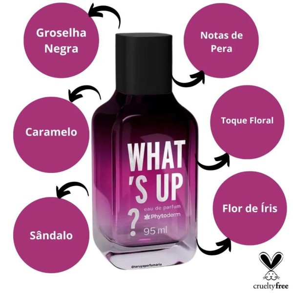 Encontraproduto.com.br - Perfume Feminino Phytoderm Whats Up Eau de Parfum 95ml