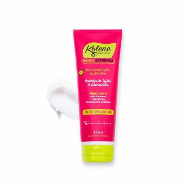 Encontraproduto.com.br - Pré-Shampoo Óleo Em Creme Kolene Danos Extremos 200ml
