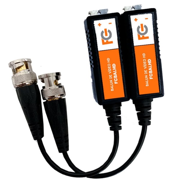 Encontraproduto.com.br - Balun De Vídeo HD/AHD/CVI/TVI Par BNC Macho E Engate (MP)