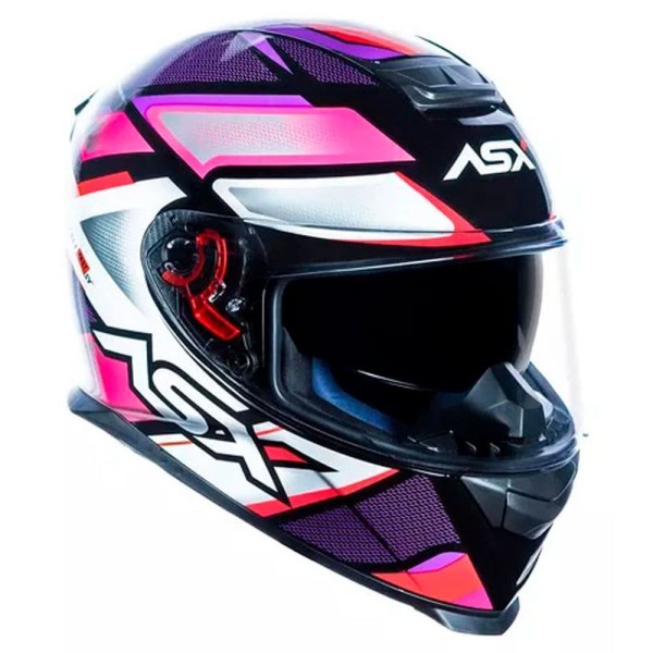 Encontraproduto.com.br - Capacete ASX Eagle SV Fast Brilho Preto E Lilás 58 (MP)