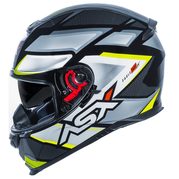 Encontraproduto.com.br - Capacete ASX Eagle SV Fast Brilho Preto Cinza Amarelo