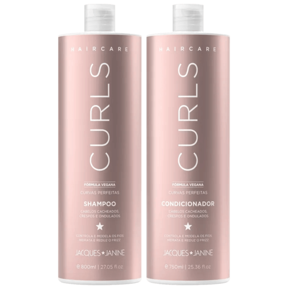 Encontraproduto.com.br - Kit Shampoo 800ml E Condicionador 750ml Curls Jacques Janine
