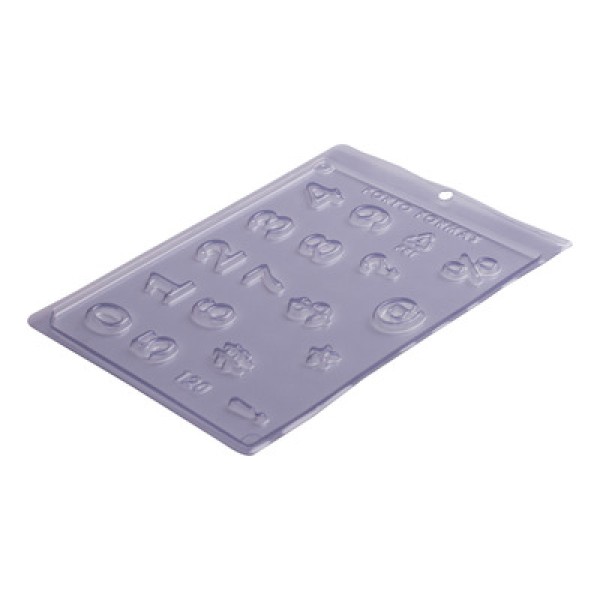 Encontraproduto.com.br - Forma PVC Números e Símbolos Ref.120 - Porto Formas