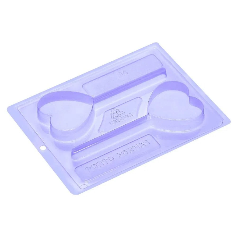 Encontraproduto.com.br - Forma de Acetato com Silicone Coração no Palito (64) un PORTO FORMAS