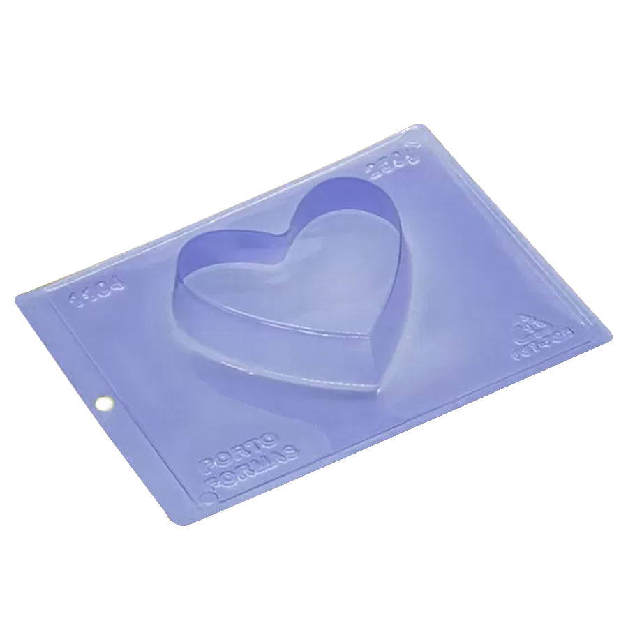 Forma Silicone Coracao Achatado 300G (1104) - PORTO FORMAS
