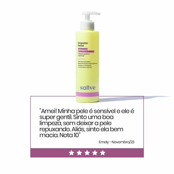 Encontraproduto.com.br - Gel Limpador Facial Sallve - 300ml