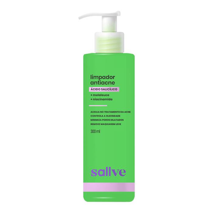 Gel Para Limpeza Sallve 300ml Antiacne