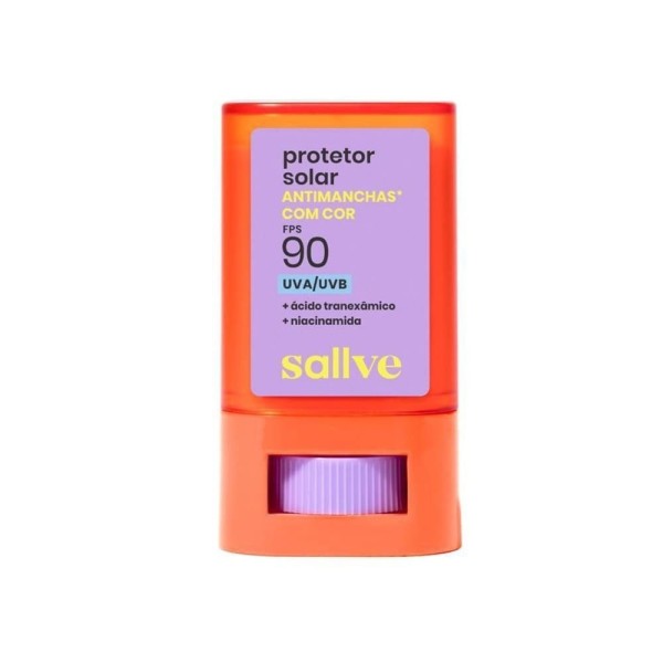 Encontraproduto.com.br - Protetor Solar Sallve Bastão Fps 90 Cor 8 Antimanchas 15g