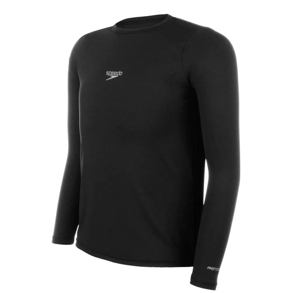 Camiseta Speedo Manga longa UV Protection Juvenil - Preto