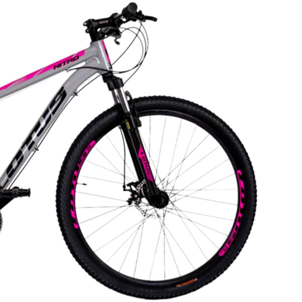 Encontraproduto.com.br - Bicicleta Aro 29 Cairu Lotus Nitro 21 Marchas Freio A Disco Cor Cinza Com Vermelho Tamanho Do Quadro 17.5 Mtb