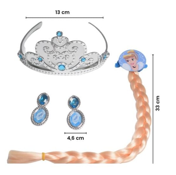 Encontraproduto.com.br - Conjunto de Beleza Infantil Cinderela Etitoys com 4 Peças