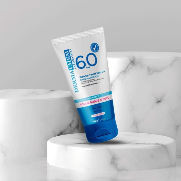 Encontraproduto.com.br - Protetor Solar Rosto Fps 60 Sem Cor 40g - Dermachem