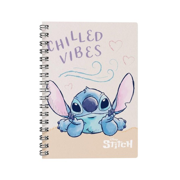 Encontraproduto.com.br - Caderno Universitário 1x1 80f Capa Dura Stitch Vibes Wire-O Culturama