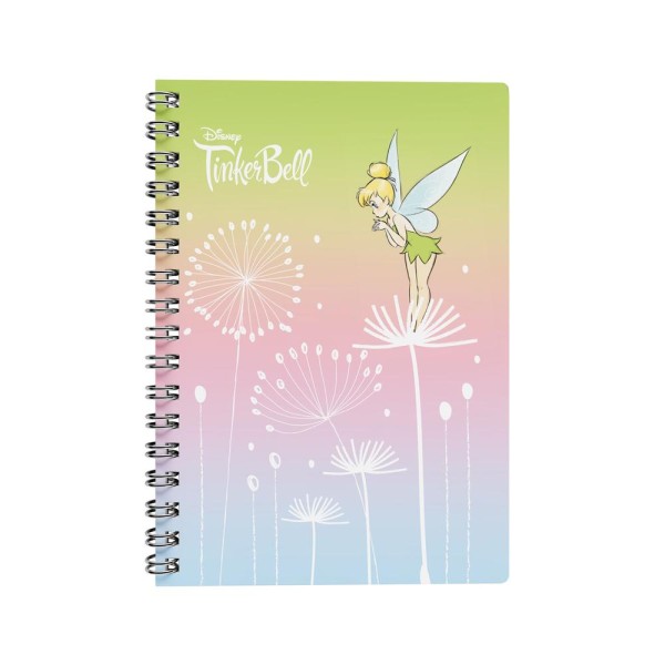 Encontraproduto.com.br - Caderno Universitário 1x1 80f Capa Dura Tinker Bell Wire-O Culturama