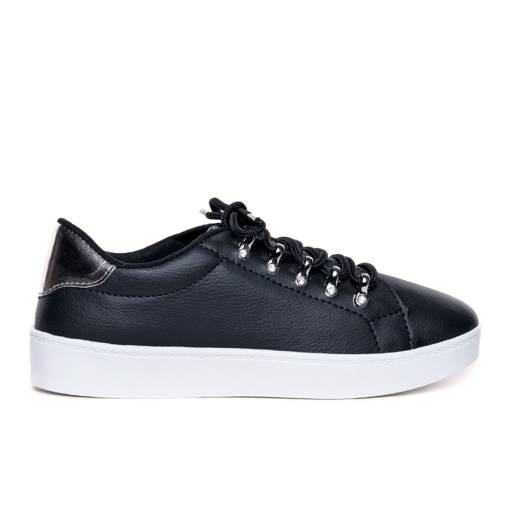 Tênis Selena Ilhós Casual Preto