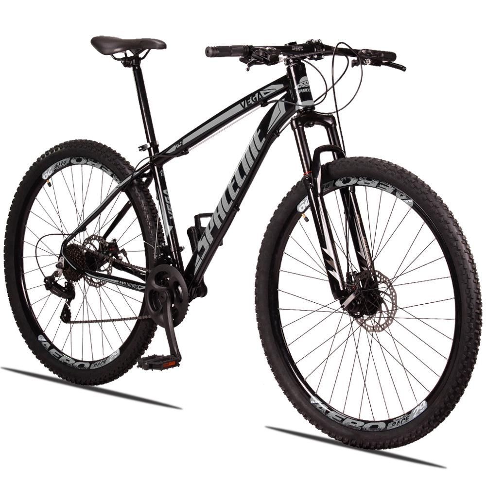 Bicicleta 29 Spaceline Vega 21v Preto+cinza