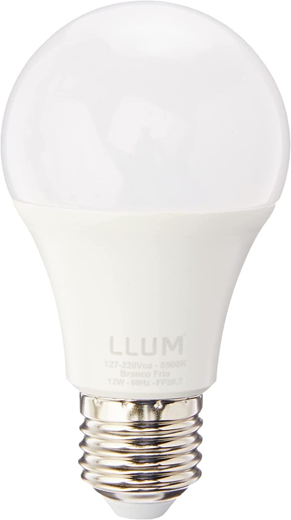 Encontraproduto.com.br - LAMPADA LED BULBO 12W 3000K E27 A65 LLUM