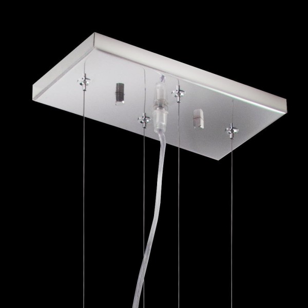 Encontraproduto.com.br - Pendente Milano Cristal Retangular 5 Luzes G9 Bronzearte