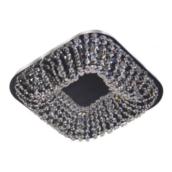 Encontraproduto.com.br - Plafon Cristal Quadrado 40x40cm 8 Luzes G9 Stadium Gpstqd404008pfv2 Bronzearte Transparente
