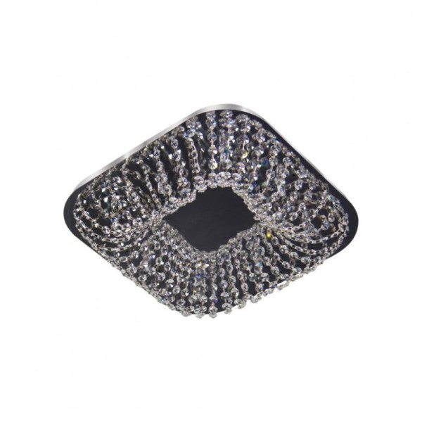 Encontraproduto.com.br - Plafon Cristal Quadrado 40x40cm 8 Luzes G9 Stadium Gpstqd404008pfv2 Bronzearte Transparente