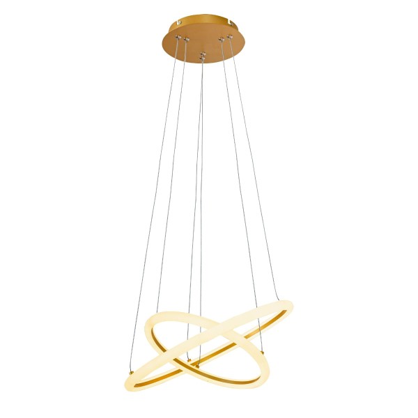 Encontraproduto.com.br - Pendente Space Orbital Led Doubl 40cm 39w 3000k Bronzearte