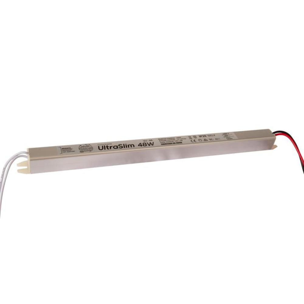 Encontraproduto.com.br - Fonte Driver Reator P/ Fita Led Ultra Slim 48w 12v 4a Bivolt