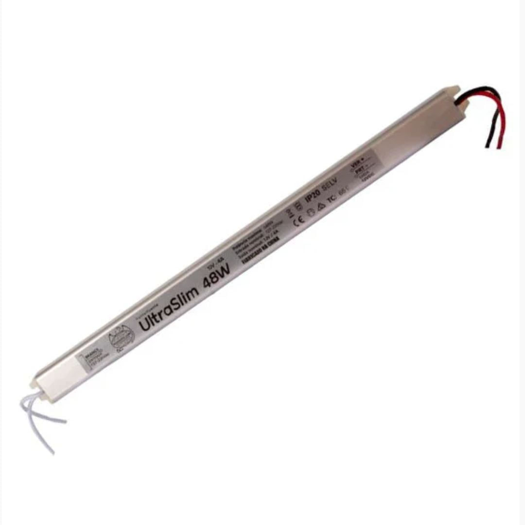 Encontraproduto.com.br - Fonte Driver Reator P/ Fita Led Ultra Slim 48w 12v 4a Bivolt